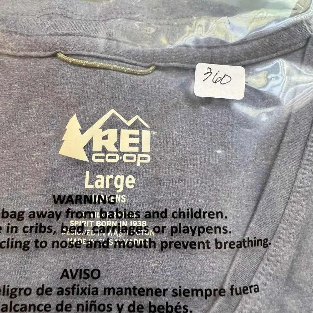 REI Co-op Womens Large Athletic Shirt Short Sleeve Performance Top Purple